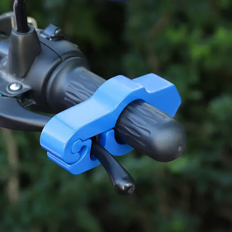 Motorcycle handlebar lock blue anti-theft clamp on handlebars