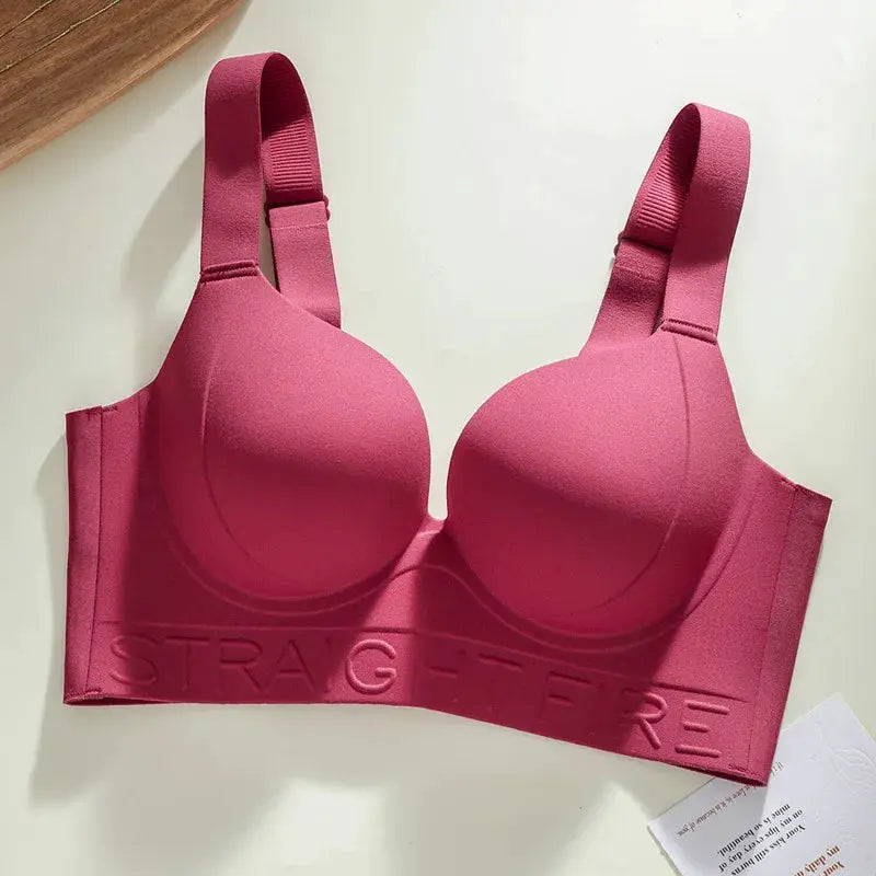 Pink Simples Market bra with molded cups, wide straps and a broad underband