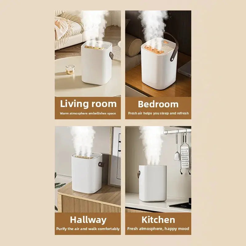 1 set of three nozzle night light humidifier 1.8L large capacity double filter aromatherapy machine mute bedroom car mounted spr