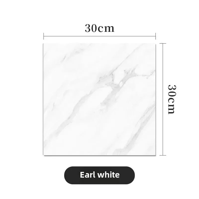 Self-adhesive wallpaper tile, 30x30 cm, Earl white marble pattern, waterproof for kitchen/bathroom decor