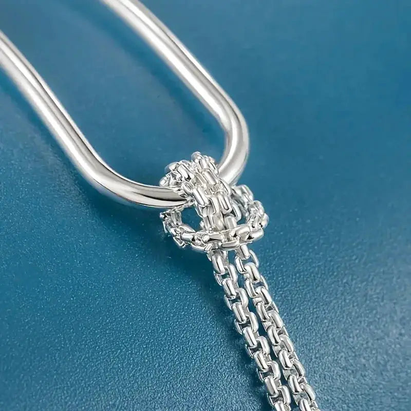 New S925 Silver Minimalist Geometric Collage Bracelet Womens Jewelry Exquisite And Elegant Gifts