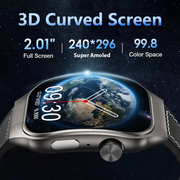 LAXASFIT 2.01 Inch Curved Screen Smart Watch Bluetooth 5.3 HD Super AMOLED Display Multi Sports Modes
