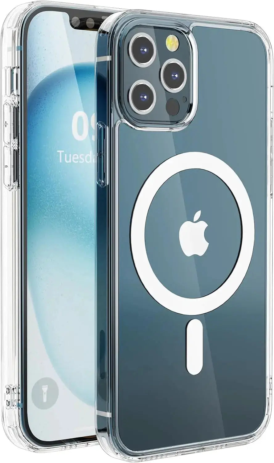 Simples Market transparent MagSafe iPhone case with clear back and circular magnet ring