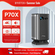 BYINTEK P70X Portable Projector Battery 4K 3D WiFi Outdoor Movie Night