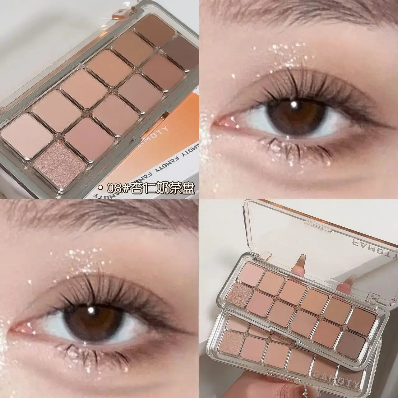 LuxeGlow Tea Apricot Earth Tones 12 Color Matte Eyeshadow Palette For Long Lasting All Matte Eye Makeup Daily Use