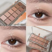 LuxeGlow Tea Apricot Earth Tones 12 Color Matte Eyeshadow Palette For Long Lasting All Matte Eye Makeup Daily Use