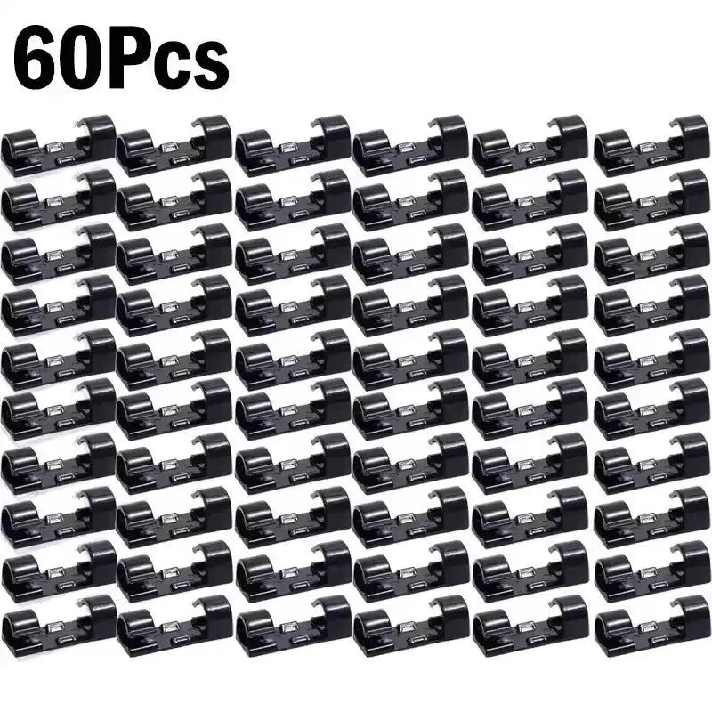 NeatCable Self Adhesive Cable Organizer Clips for Desk and Wall Mount to Manage PC Mouse USB Power Cords