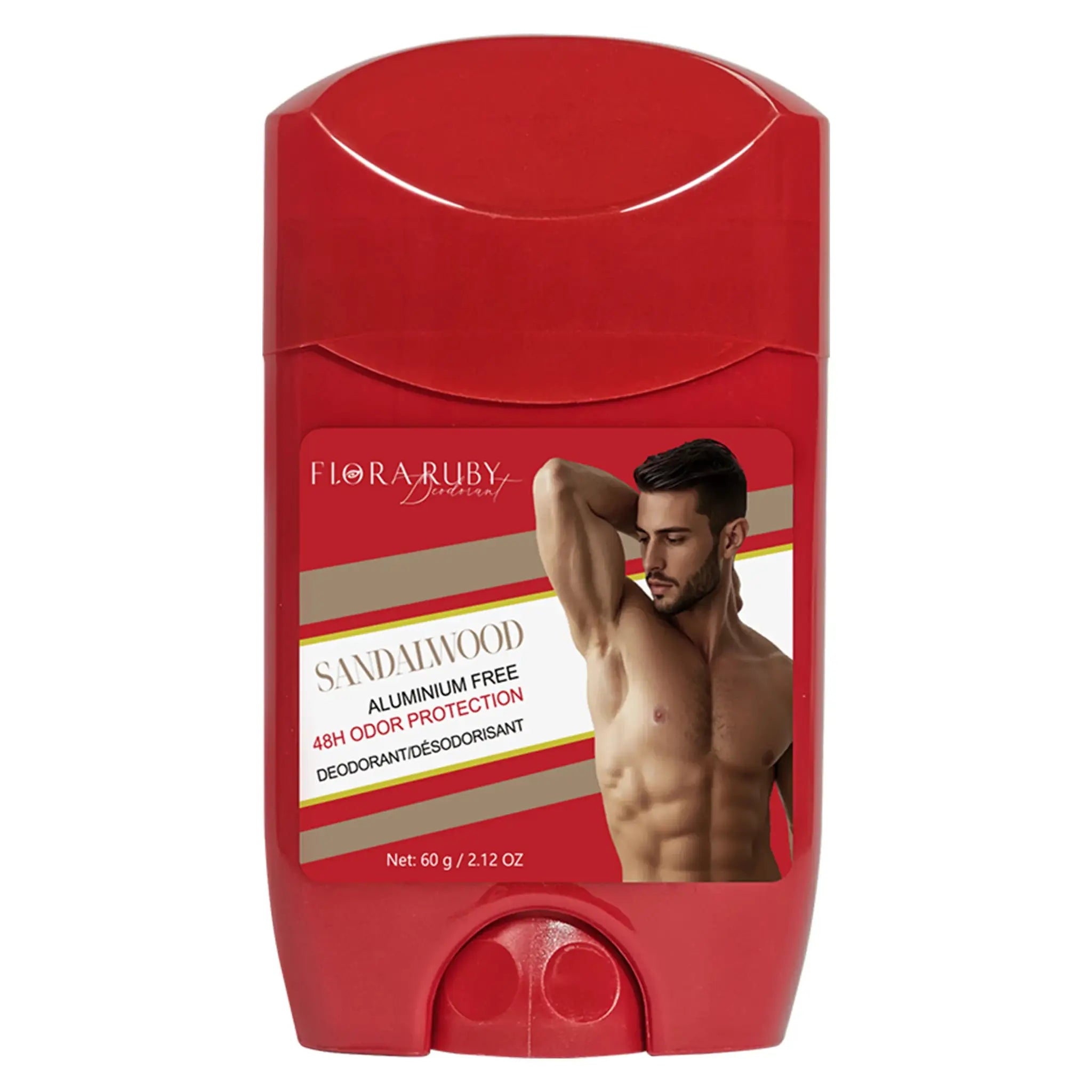 Old Spice Sandalwood deodorant for men; aluminum-free, 60 g bottle with red cap