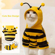 Bee Pet Puppy Coat And Cat Cosplay Outfit For Small To Medium Dogs And Cats Halloween Holiday Hoodie Costume