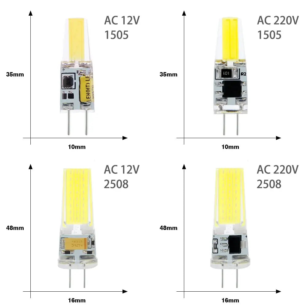 G4 LED COB Lamp Dimmable 6W 9W Bulb E14 AC DC 12V 220V G9 Spotlight For Chandelier Lighting Replace Halogen