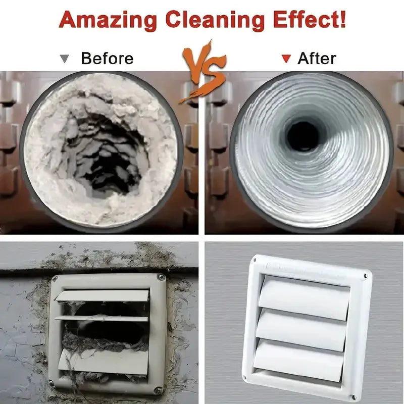 Simples Market dryer vent cleaner kit with long flexible lint remover brush for dryer vents