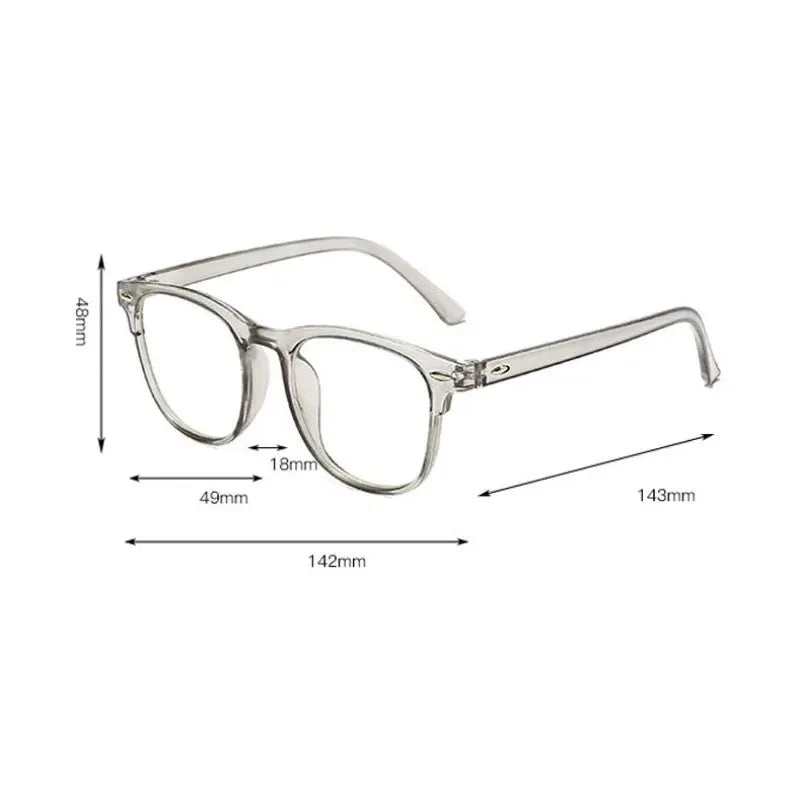 NovaVision Ultralight Retro Glasses With Transparent Frame And Anti Blue Light Lenses For Men And Women