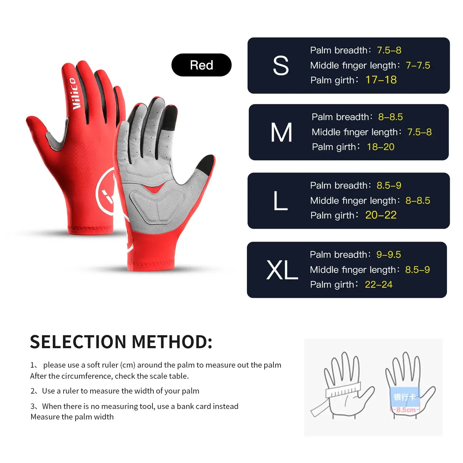 Vilico Professional Outdoor Cycling Gloves With Sensitive Touch Screen Shock Absorption Anti Slip Wear Resistant