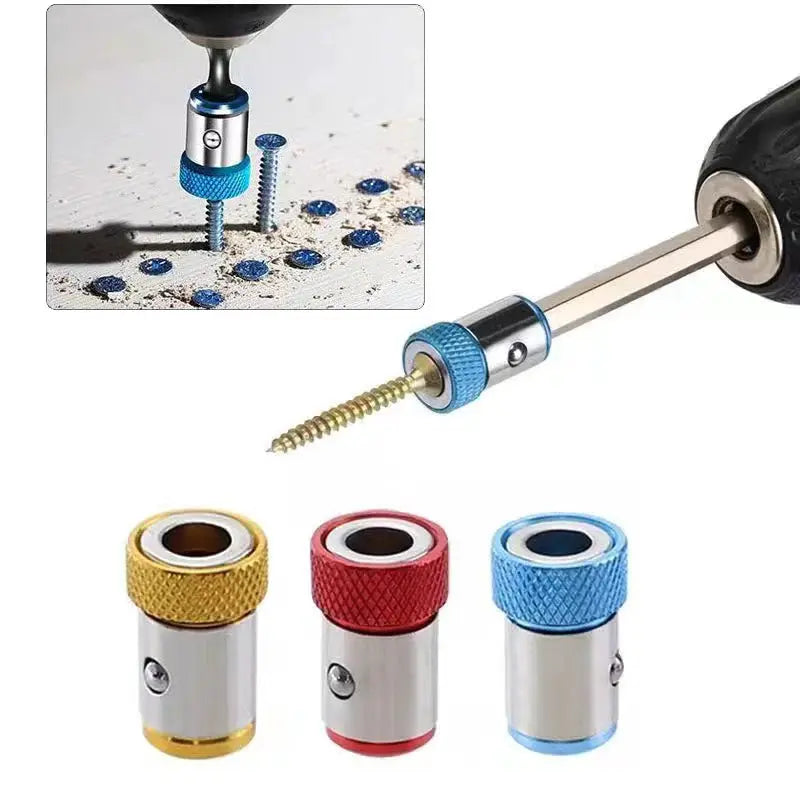 Magnetic Ring Screwdriver Bit Holder for One Quarter Inch Phillips Bits Universal Alloy Anti Corrosion
