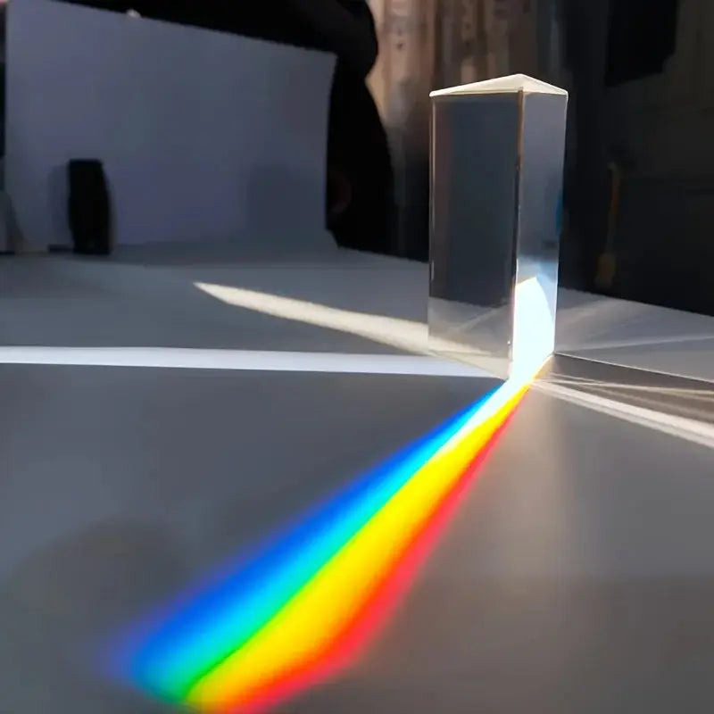 Edu Prism Educational Glass Prism Displays Spectral Reflections for Teaching and Photography Enthusiasts