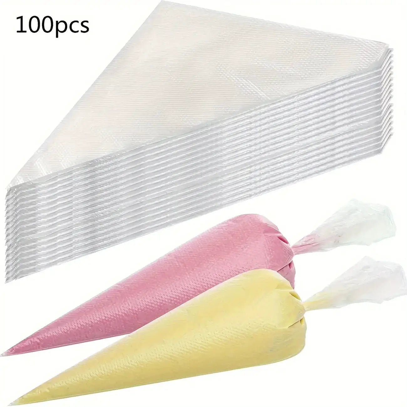 100 Disposable Pastry Bags Extra Strong Leak Proof Piping Bags For Cake Decorating Baking Icing Crafts Durable Food Safe