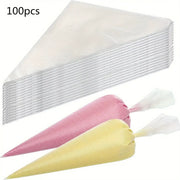 100 Disposable Pastry Bags Extra Strong Leak Proof Piping Bags For Cake Decorating Baking Icing Crafts Durable Food Safe