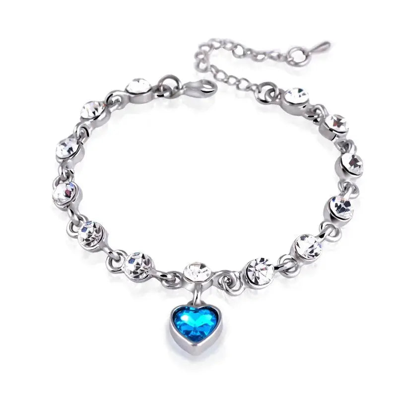 Korean Style Crystal Love Bracelet For Women High Quality Romantic Jewelry Gift Ready
