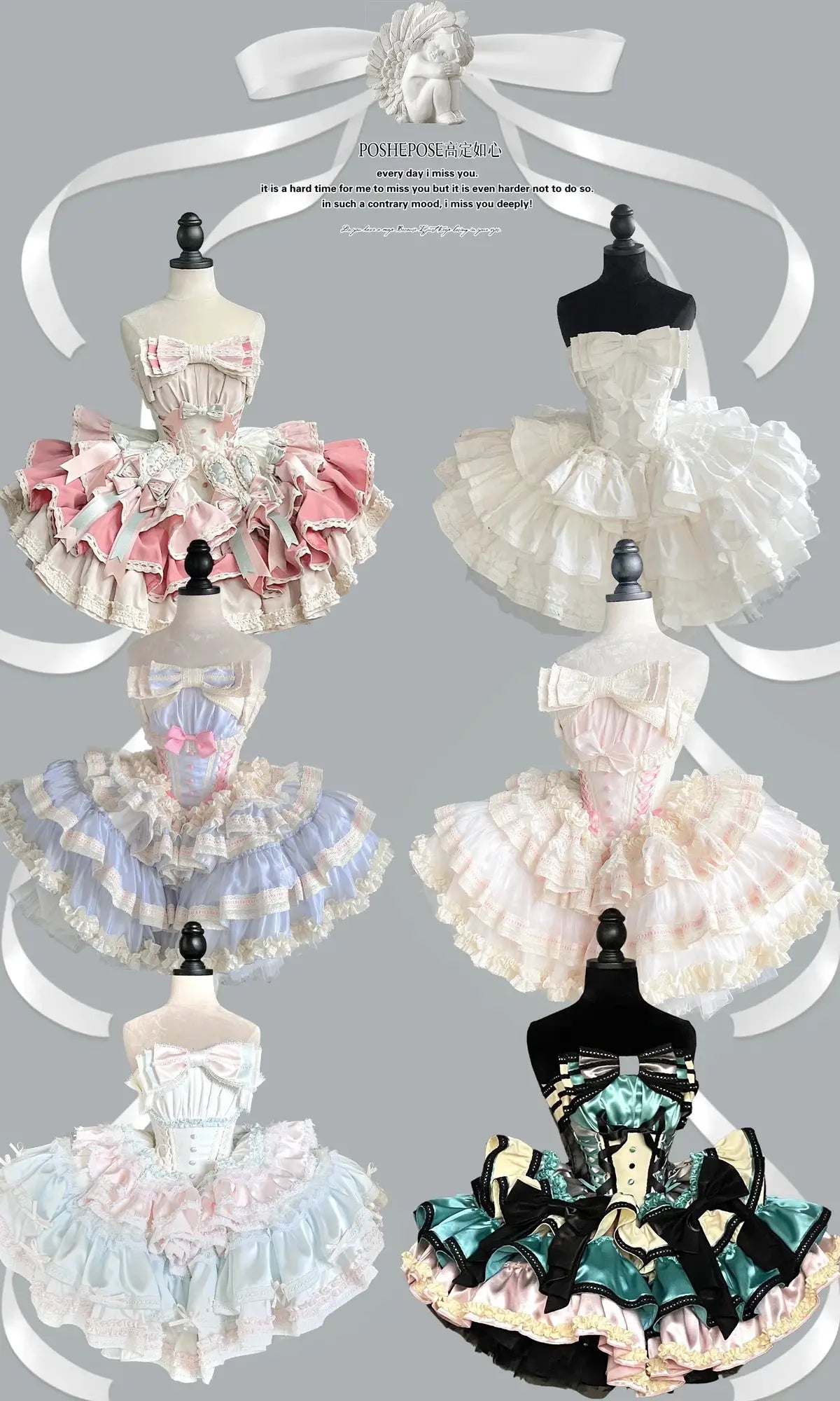Girls Birthday Lolita Dress Tube Top Satin Bowknot Pettiskirt Mini