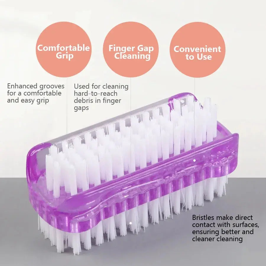 NailGlow Pro Double-Sided Nail Cleaning Brush For Manicure And Pedicure Gentle Yet Thorough Cleaning