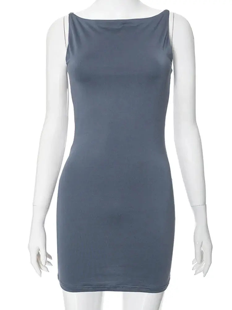 Womens Sleeveless Mini Wrap Dress Y2K Fashion Summer Clubwear 2025
