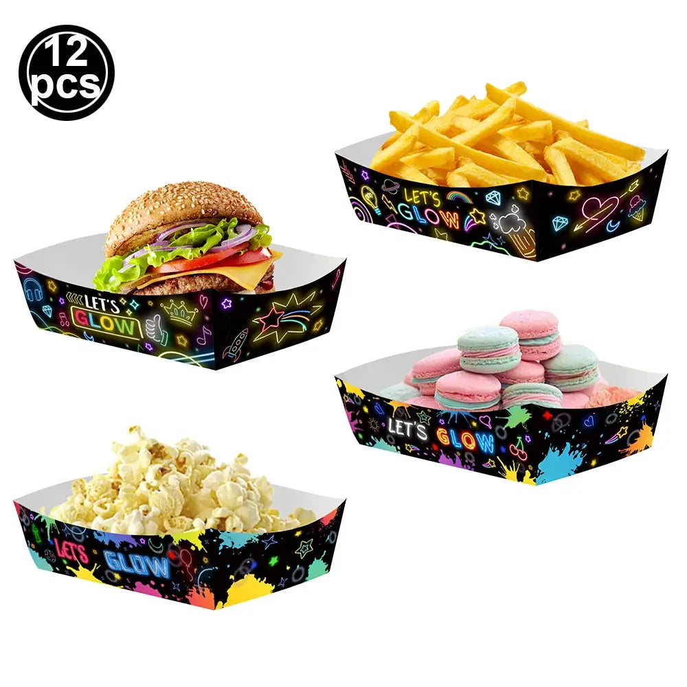 Neon UV Glow Party Hats Blacklight Fluorescent Hats For Adults And Kids Multi Pack 6 12 24 30 Pieces