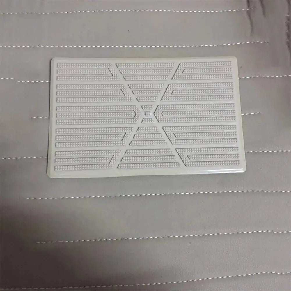 Car floor pad PVC pedal plate, anti-skid heel scuff mat, white, 23×15 cm