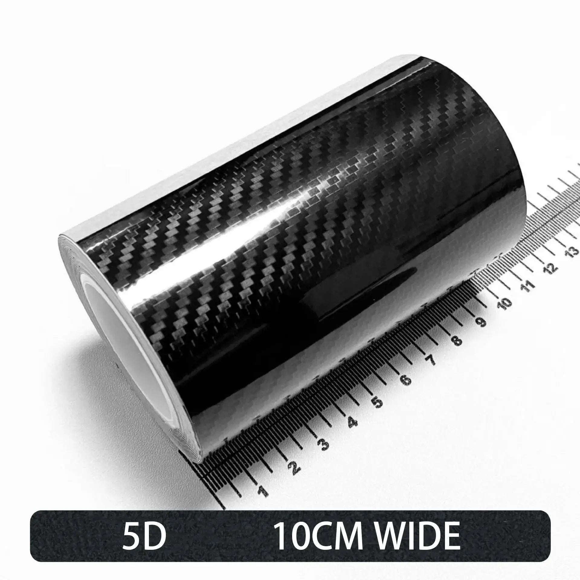 Simples Market carbon fiber automotive adhesive tape roll, matte black, 10 cm wide