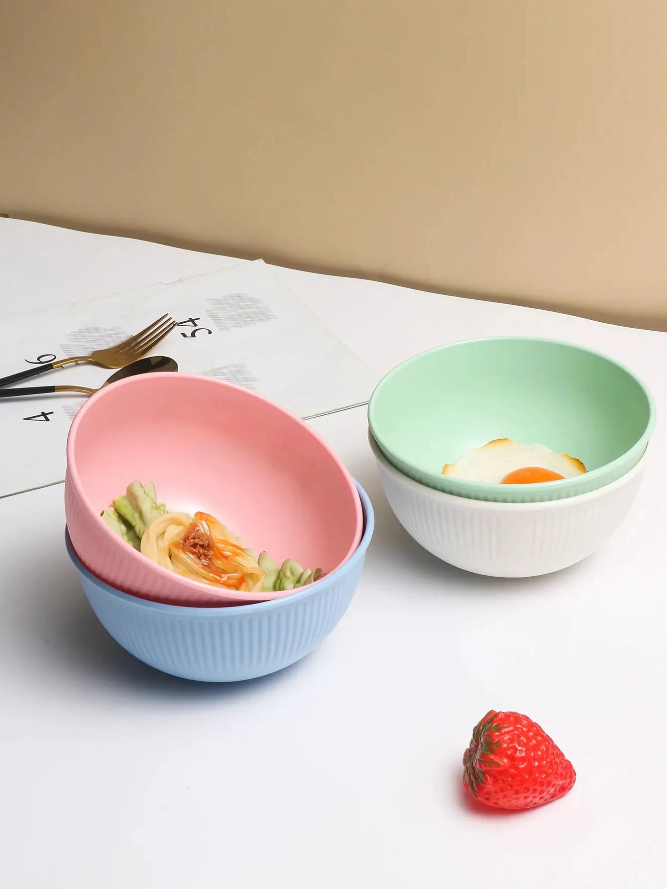 4 To 11 Piece Plastic Bowl Set Reusable And Durable For Camping Picnics Kitchen Microwave And Dishwasher Safe