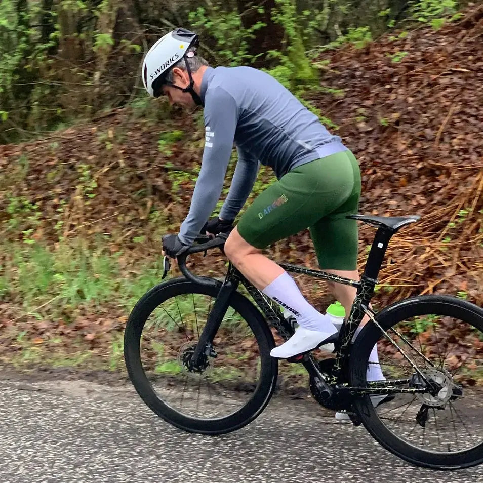 DAREVIE cycling jersey, gray long-sleeve thermal fleece, breathable winter cycling top by Simples Market