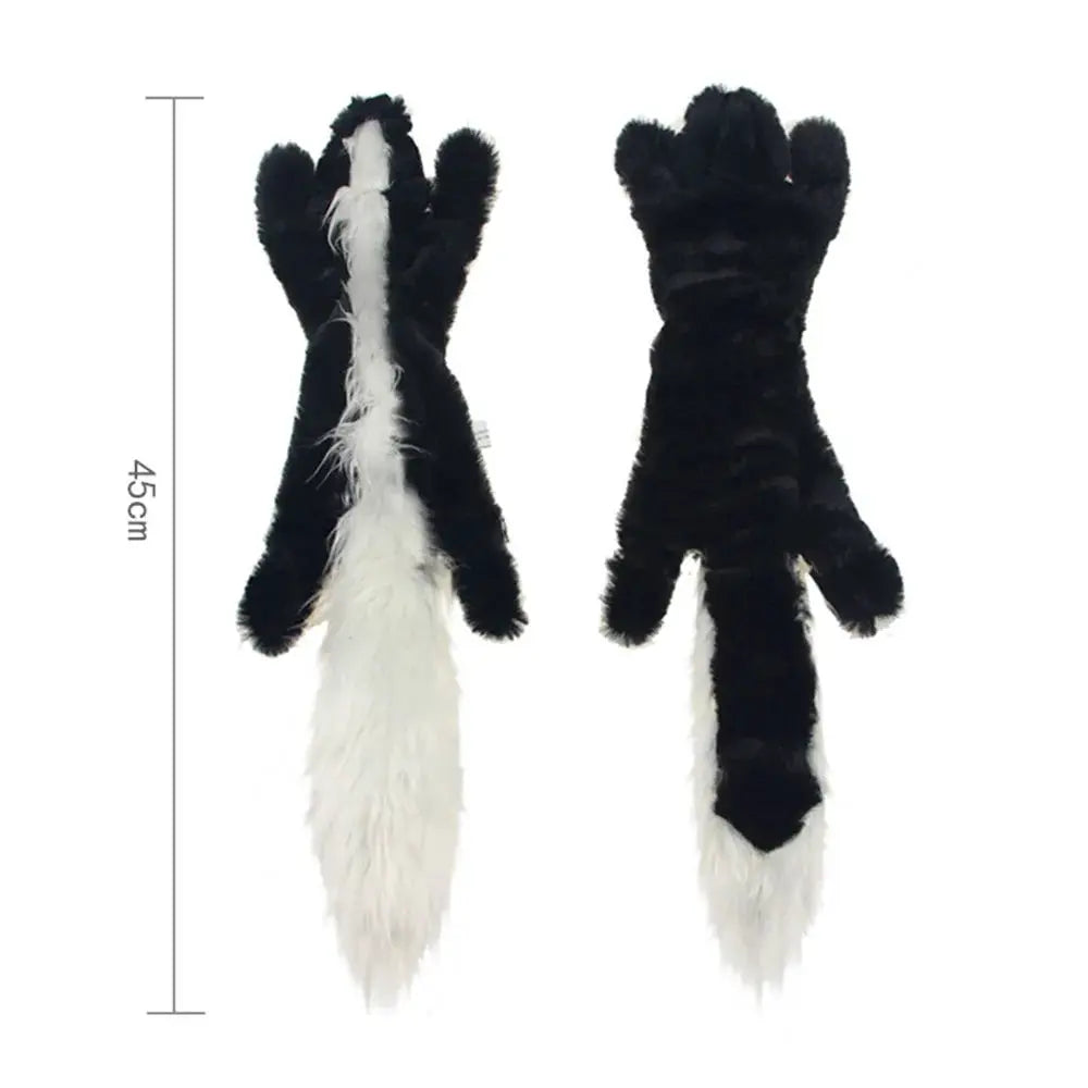 No Stuffing Simulated Animal Dog Toy With Squeakers Durable Plush Crinkle Squeaky Chew Toy For Fetching