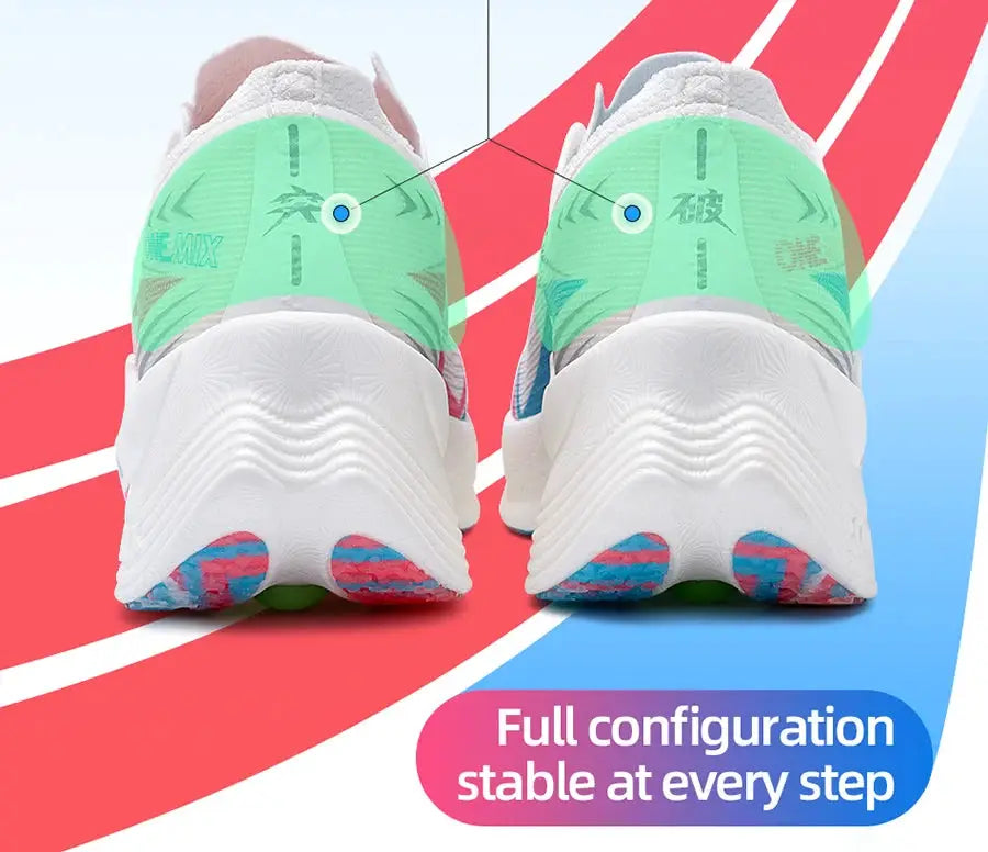 ONEMIX Marathon carbon-plate running shoes for men, Simples Market, neon green heel strap, lightweight stability