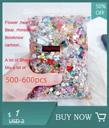 Simples Market gel nail decals glitter confetti mix, full-cover semi-cured wraps, 50g bag
