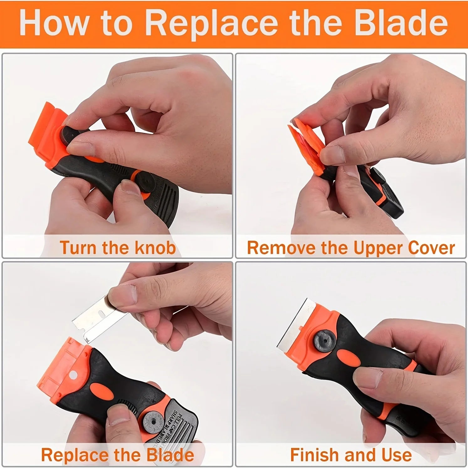 21 Pieces Razor Blade Scraper Double Edge Remover Tool With Blades For Labels Stickers Decals Removal Tint Vinyl