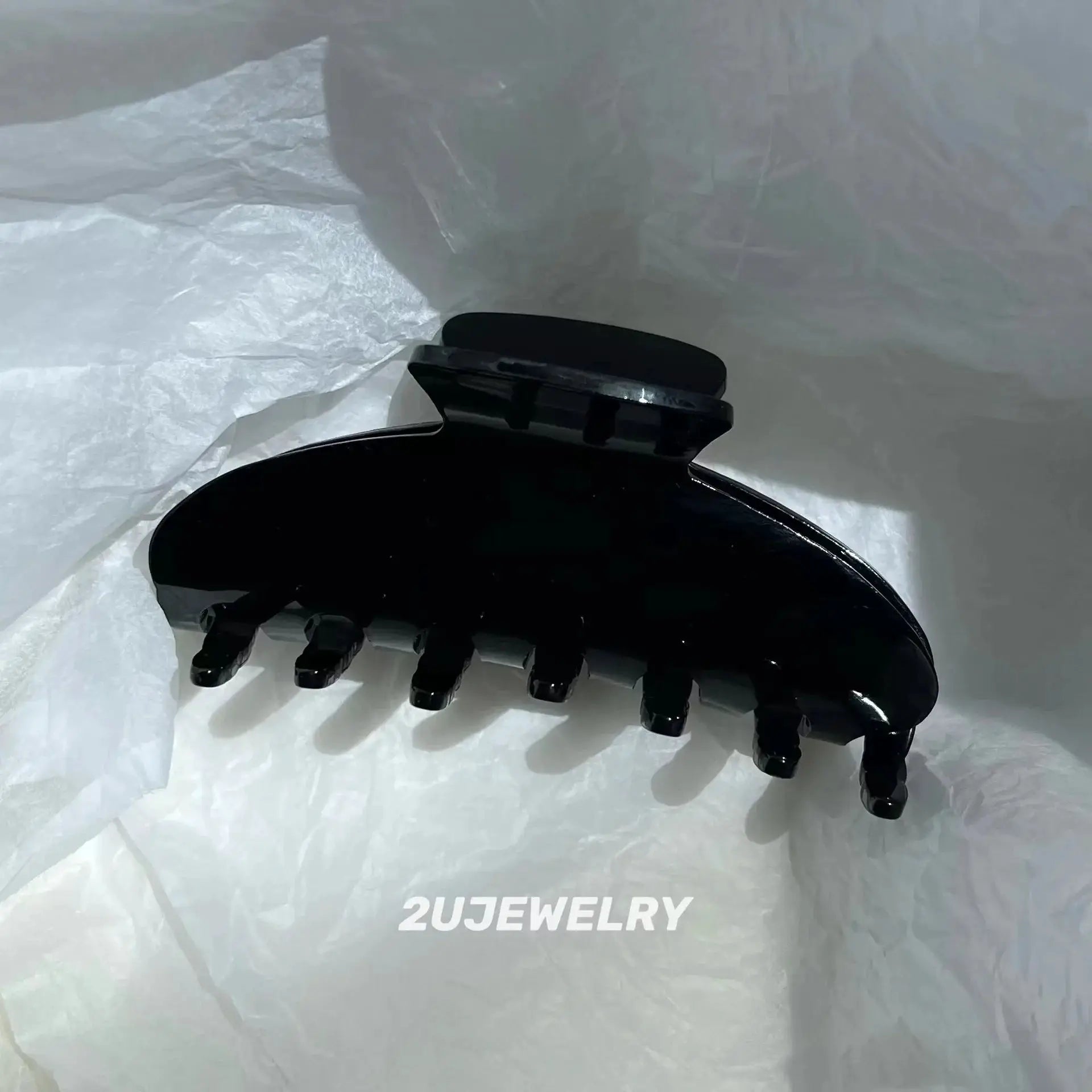 Custom Charm Hair Claw Barrette With Personalized Name Or Initials And Sparkling Double Sided Diamonds