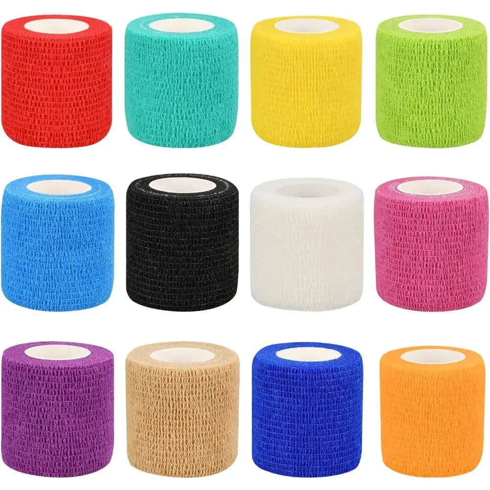 Colorful Self Adhesive Elastic Bandage Wrap Elastoplast for Knee Finger Ankle Palm Sports Injury Aid Kit Pet Tool