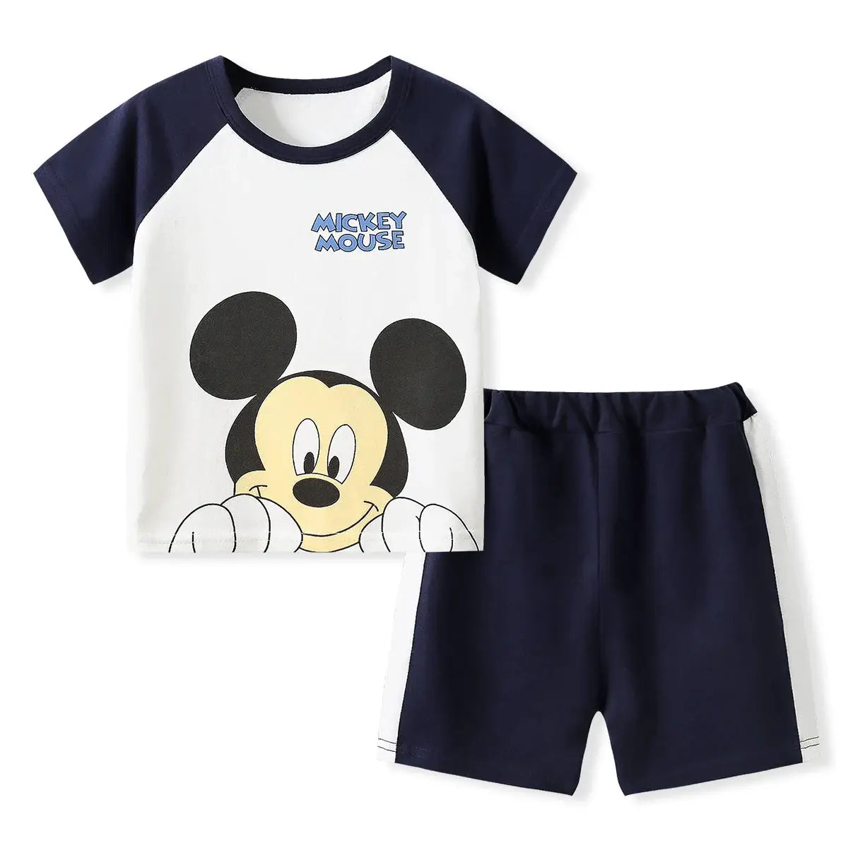 Unisex Baby Toddlers 2 Piece T Shirt And Shorts Set Summer Casual Cartoon Pattern Breathable Cotton