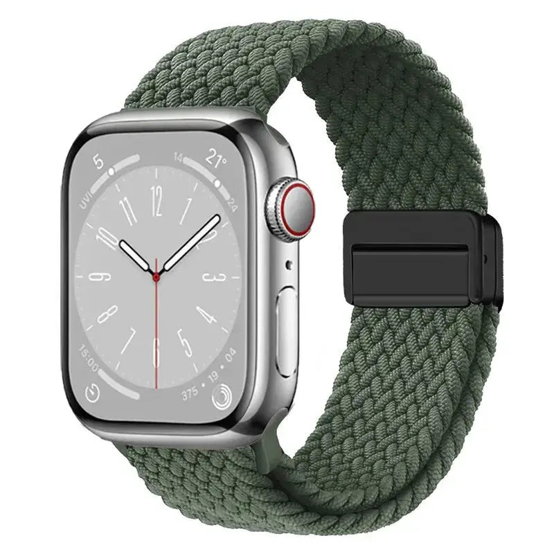 Nylon Braided Band Strap Compatible For Apple Watch S10 46mm 44mm 40mm 45mm 49mm 41mm 38mm iWatch series se 10 7 3 5 6 8 9 Ultra