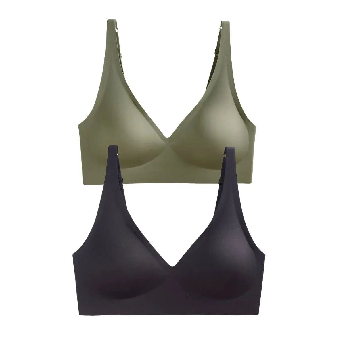 AuroraLuxe 2 Piece Seamless Wireless Push Up Bras Set With Soft Padding For All Day Comfort And Invisible Fit