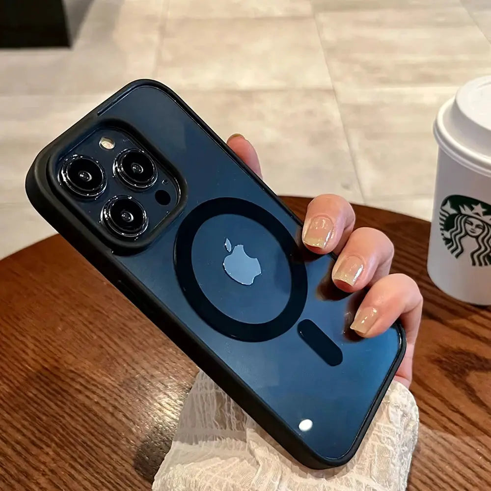 MagSafe Transparent Case For iPhone 11 Through 16 Pro XS XR Max Mini Plus Magnetic Wireless Charging Compatible