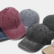 Sunscreen Water Washed Mens Baseball Cap Retro Distressed Duck Tongue Hat For Big Heads