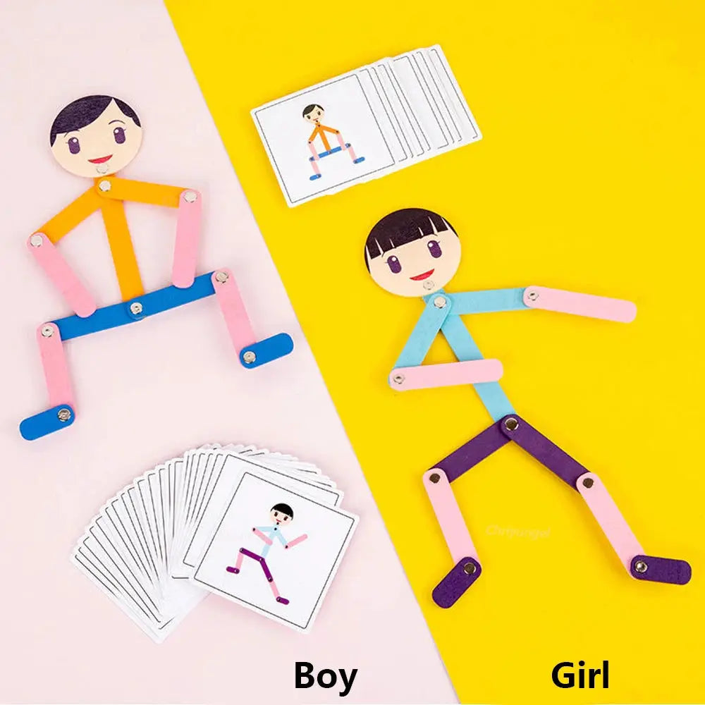 Sport Wooden Man DIY Puzzle Toy For Kids Educational Board Game For Early Learning And Fine Motor Skill Development