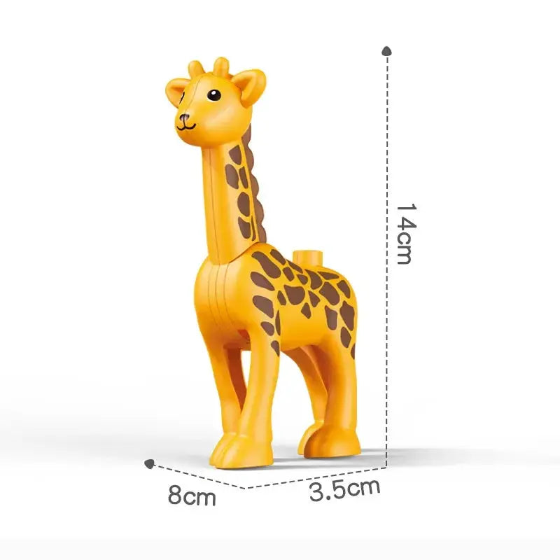 Big Building Blocks Zoo Animals Set Compatible Large Bricks For Kids Fun Assembly Toys Party Gift