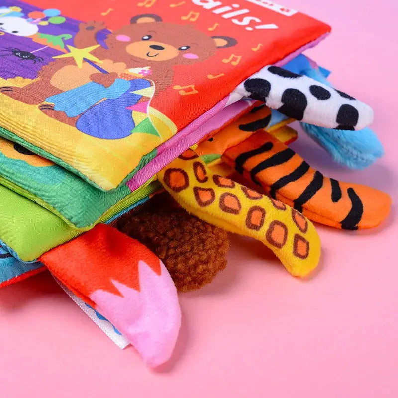 3D Visual Tail Cloth Baby Book Tear Resistant Biteable Toy for Early Cognitive Development and Interactive Play