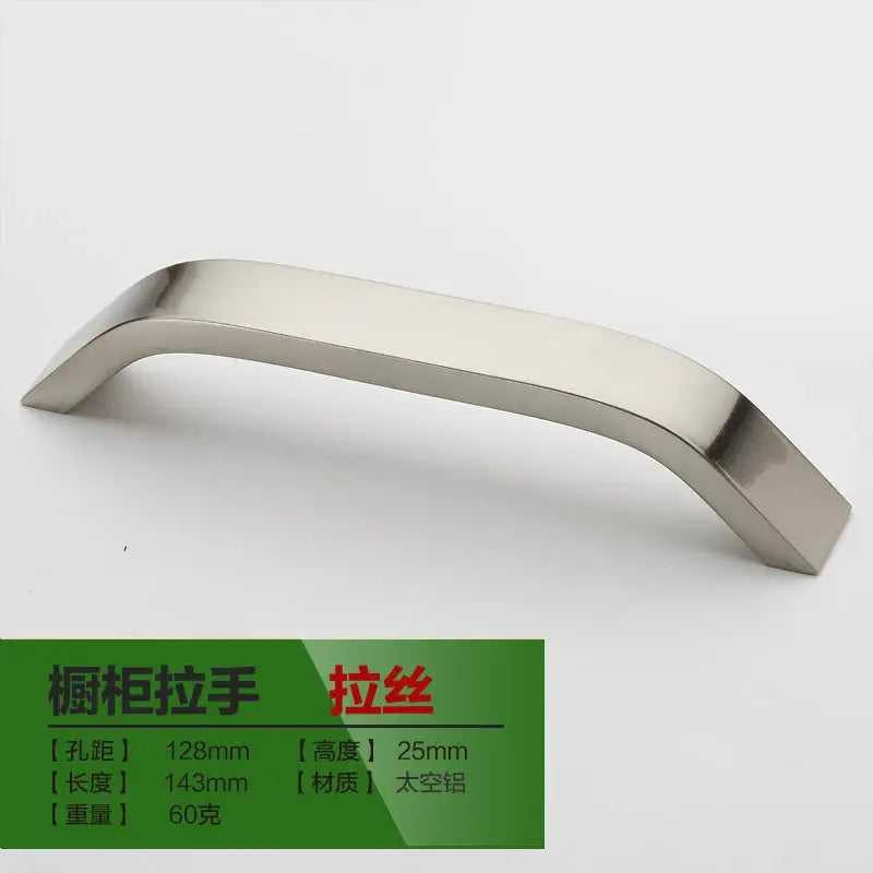 Black Aluminum Alloy Cabinet Knobs and Handles Set for Cabinet and Drawer Pulls 96mm 128mm 160mm 192mm