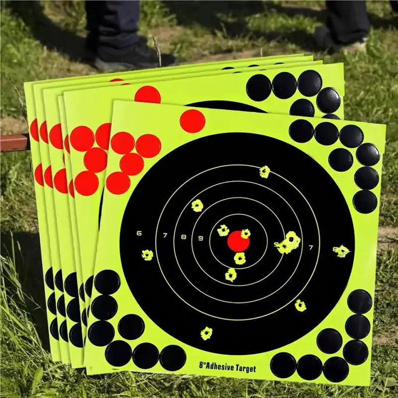 10 To 100 Pack 8 Inch Splatter Target Stickers High Visibility Reactive Paper Targets For Shooting Hunting Training