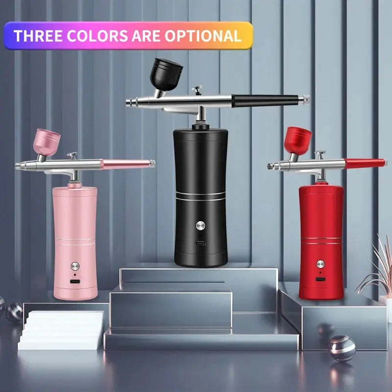 Portable Rechargeable Wireless Airbrush Compressor Single Action Spray Gun For Face Beauty Nail Art Tattoos Cake Paint