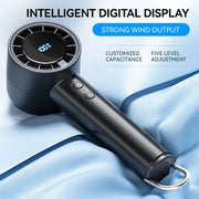 Portable Mini Fan Air Conditioner Cooler With Silent Operation LED Display USB Rechargeable High Wind Power Handheld