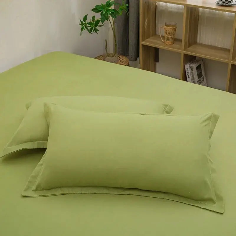 2pc Simples Market pillowcase set, khaki solid color, envelope style, 48x74cm body pillow covers