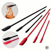 Three Piece Mini Silicone Spatula Set Heat Resistant Multiple Sizes For Jar Bottles And Kitchen
